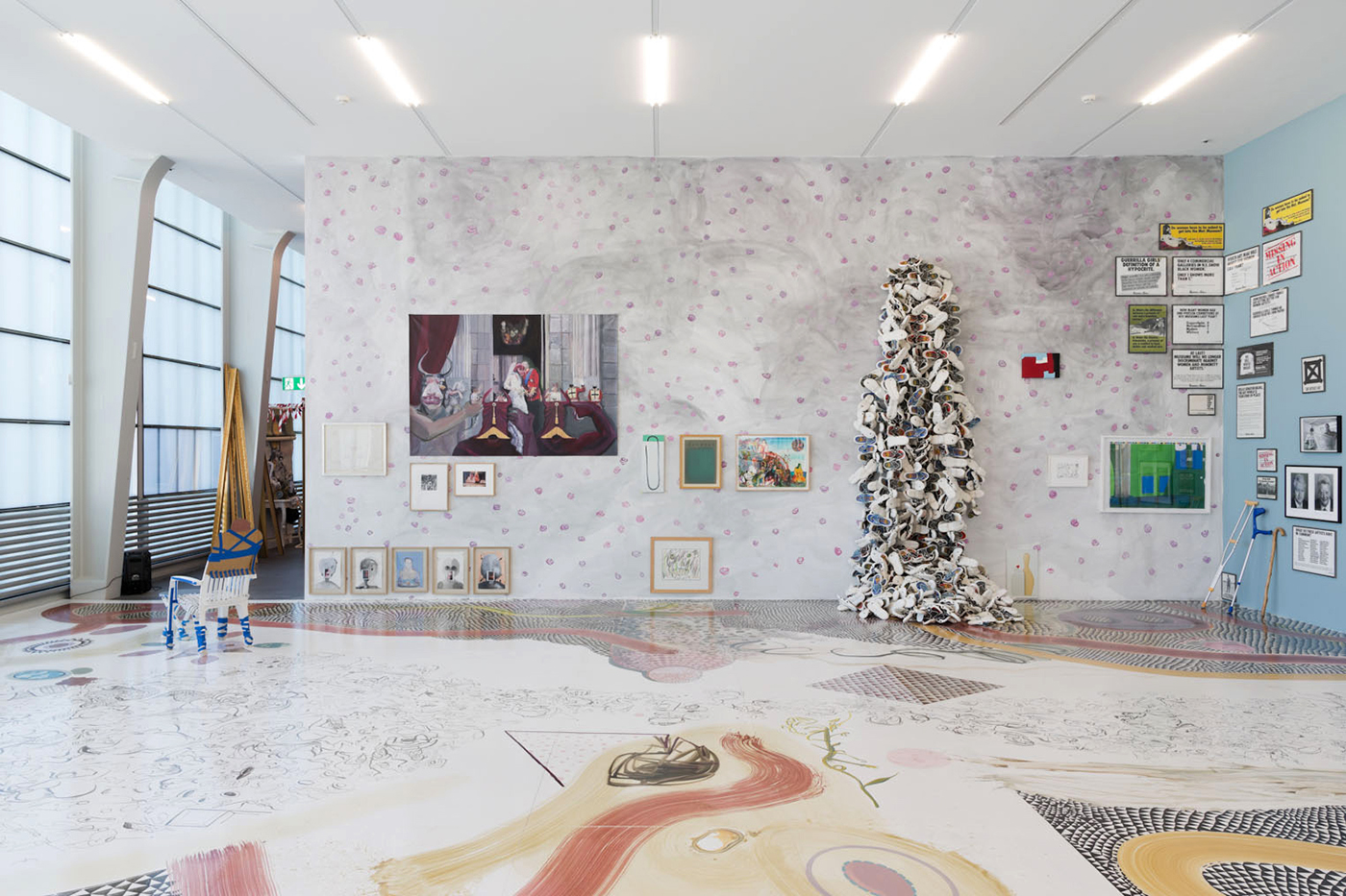 Ramin Haerizadeh, Rokni Haerizadeh, Hesam Rahmanian  - Exhibition view - Slice a Slanted Arc Into Dry Paper Sky, 2015