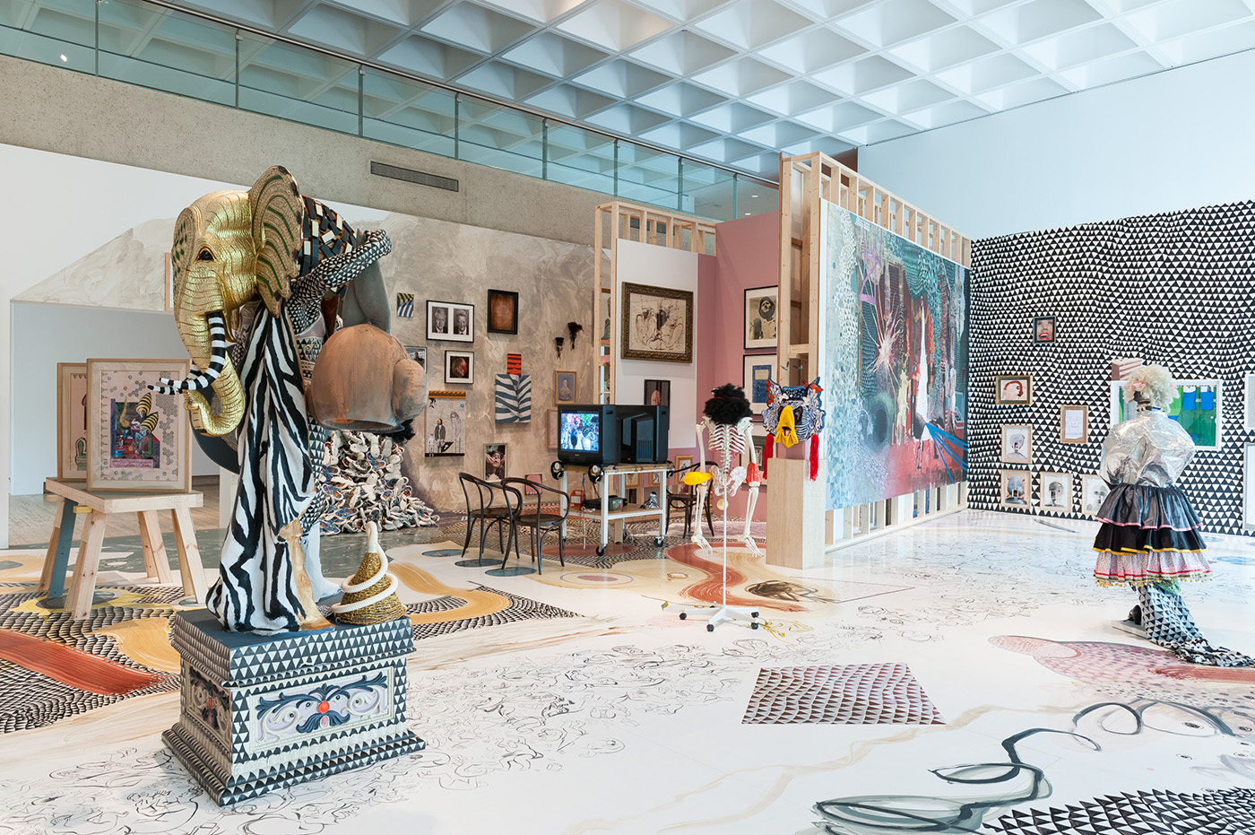 Ramin Haerizadeh, Rokni Haerizadeh, Hesam Rahmanian  - Installation view - All The Rivers Run Into The Sea. Over., 2015